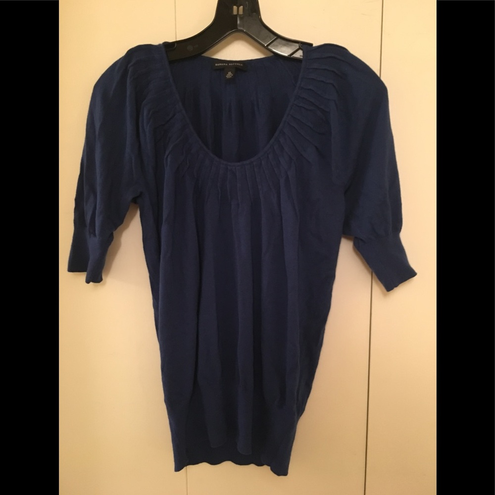 Banana Republic Blue Scoop-neck Sweater